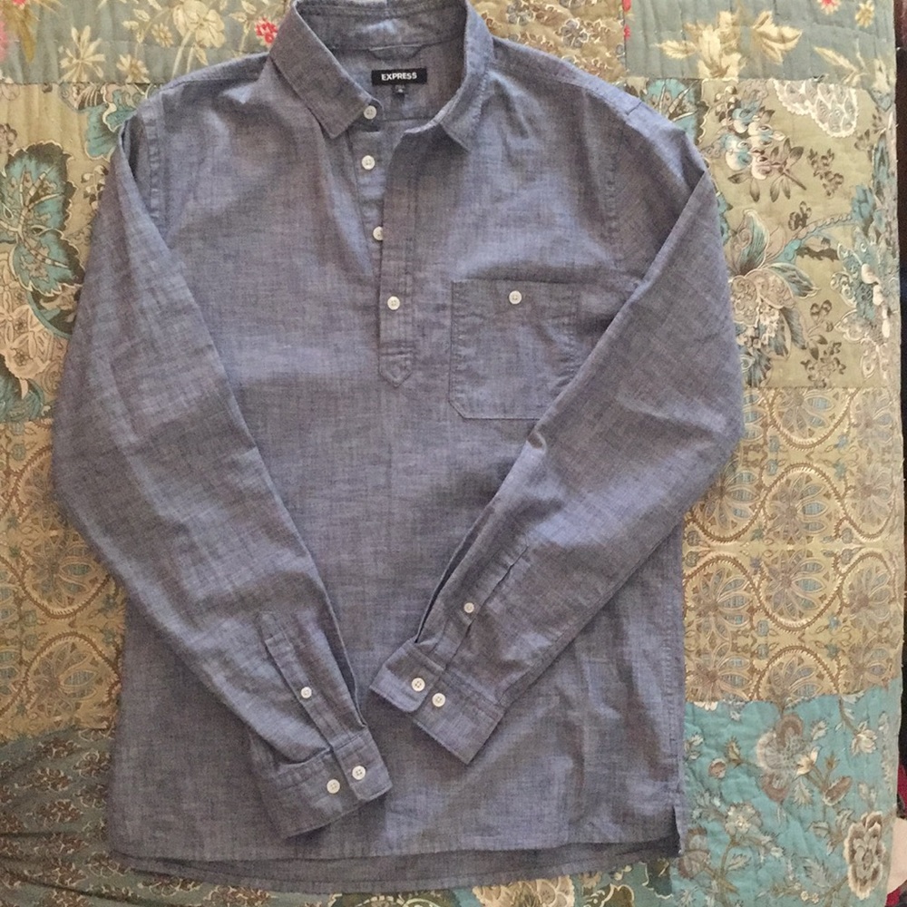 Express Chambray Popover Shirt